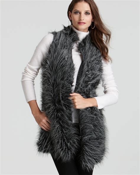 michael kors fake fur vest